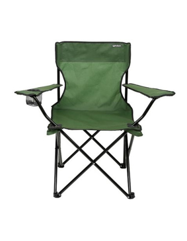 SILLA PLEGABLE DE CAMPING CON POSAVASOS VERDE SUNGARDEN
