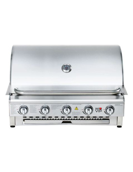 BARBACOA DE GAS INOX PRO 5 FUEGOS SOBREMESA MUVIP