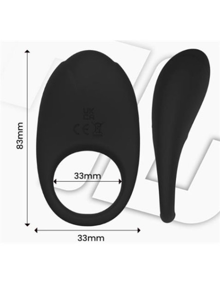 ANILLO VIBRADOR SERIE RINGO NEGRO CON APP INTOYOU