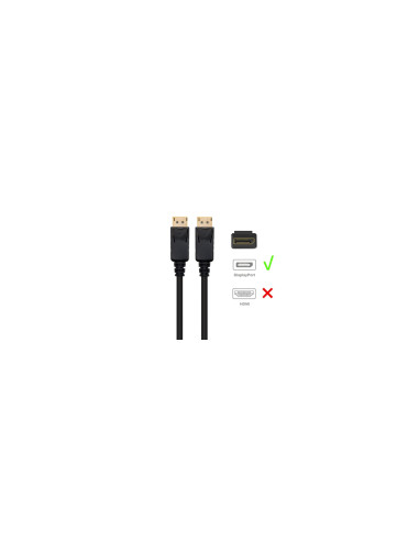 Ewent EC1411 cable DisplayPort 2 m Negro