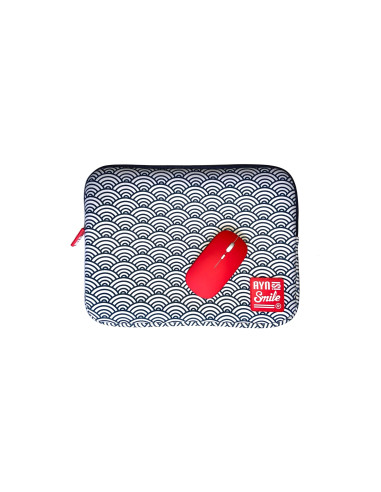 Bundle Funda Sleeve para Portátil de 13 y 14 pulgadas Smile Kimono de Neopreno estampado Japonés Seigaiha