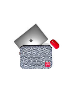 Bundle Funda Sleeve para Portátil de 13 y 14 pulgadas Smile Kimono de Neopreno estampado Japonés Seigaiha 2