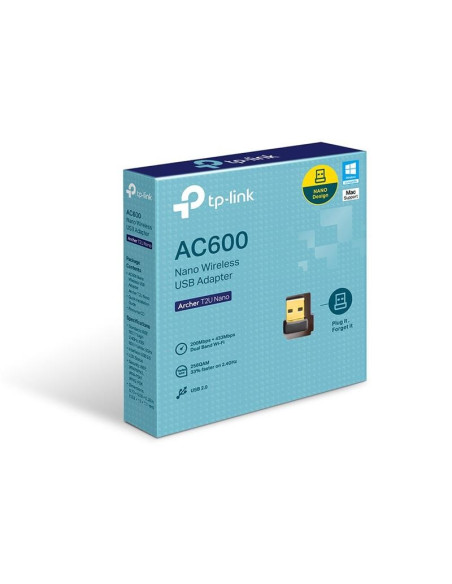 WIRELESS ADAPTADOR USB TP-LINK ARCHER T2U NANO 600MBPS