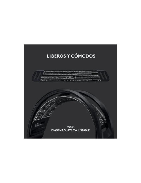 AURICULARES + MICROFONO LOGITECH GAMING G733 RGB WIRELESS BLACK