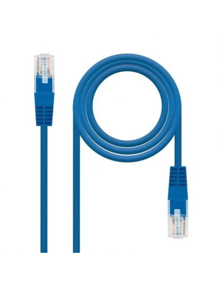 CABLE DE RED CAT.5 UTP FLEX 0.5M NANOCABLE BLUE