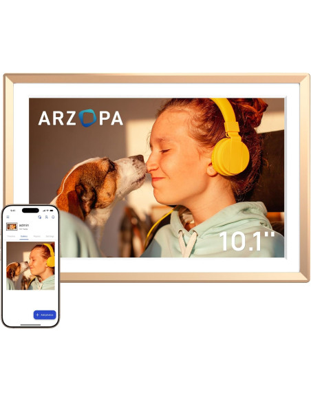 Arzopa D10 Champagne Gold | Marco digital para fotos de 10.1"