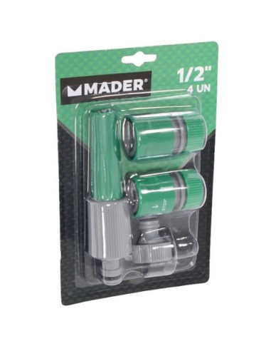 SET 4 ACOPLES PARA MANGUERA 1/2 MADER