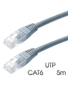 CABLE DE RED UTP CAT 6 5M GRIS CLARO CROMAD