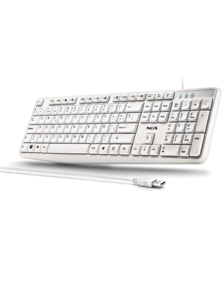 TECLADO NGS HERITAGESPANISH USB MULTIMEDIA WHITE