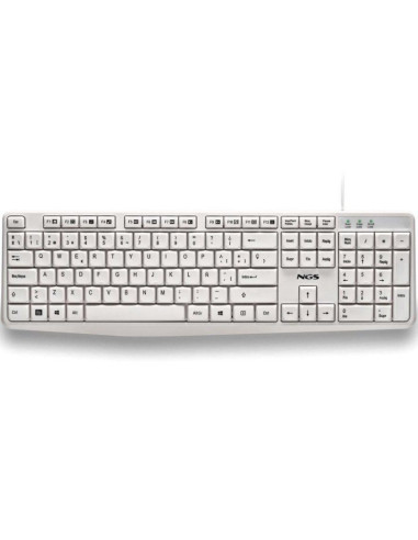TECLADO NGS HERITAGESPANISH USB MULTIMEDIA WHITE