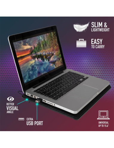 SOPORTE + VENTILADOR NOTEBOOK NGS JETSTAND BLACK