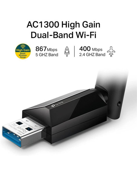WIRELESS ADAPTADOR USB 3.0 TP-LINK ARCHER T3U PLUS AC1300