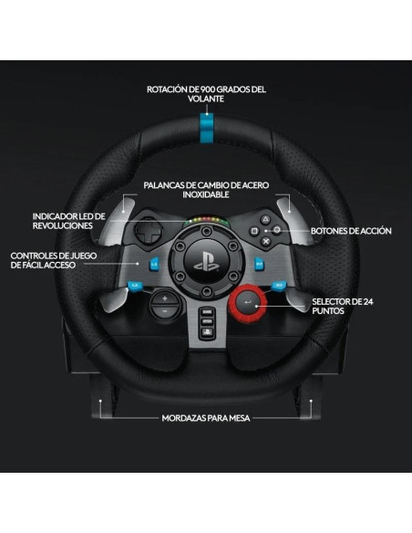 VOLANTE GAMING LOGITECH G29 DRIVING FORCE USB PS3/PS4/PS5/PC