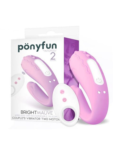 VIBRADOR PARA PAREJAS CON DOBLE MOTOR Y CONTROL REMOTO BRIGHTMAUVE INTOYOU