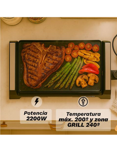 PLANCA DE ASAR ELECTRICA + GRILL BK-DH51 CON 2200W GRUNKEL