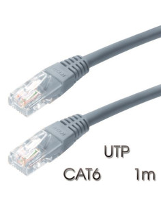 CABLE DE RED UTP CAT 6 1M GRIS CLARO CROMAD