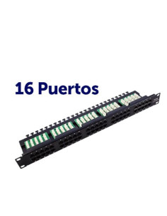 PANEL PARCHEO 16P KRONE 19\" UTP CAT 6 CROMAD