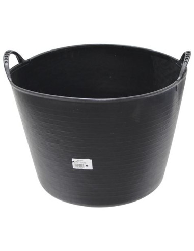 CUBETA REDONDA FLEXIBLE 39 LITROS NEGRO MADER