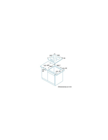 Balay 3EB715LR hobs Negro Integrado Cerámico 3 zona(s)