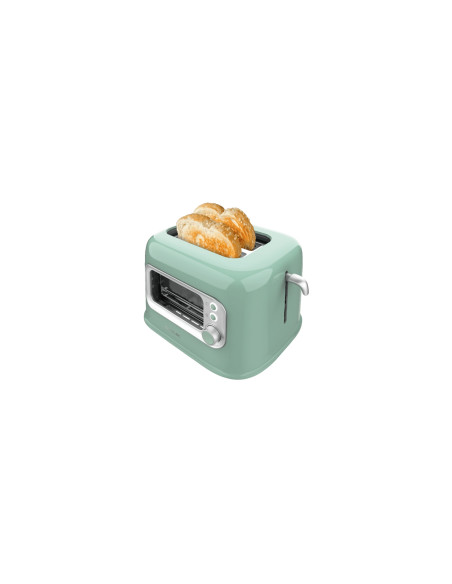 Cecotec RetroVision Green 5 2 rebanada(s) 700 W Verde claro, Acero inoxidable