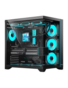 Hiditec H3 PRO Midi Tower Negro, Transparente