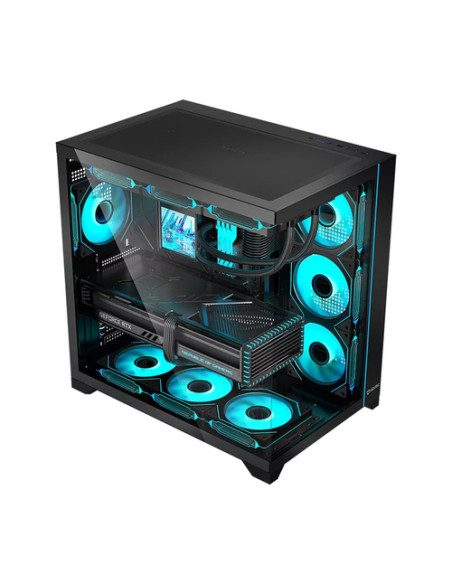 Hiditec H3 PRO Midi Tower Negro, Transparente
