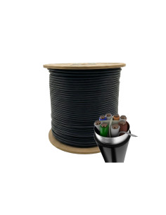 Phasak BOBINA DE CABLE RJ45 FTP PHR 672 CAT.6/ 305M/ GRIS cable de red Negro Cat6 F/UTP (FTP)