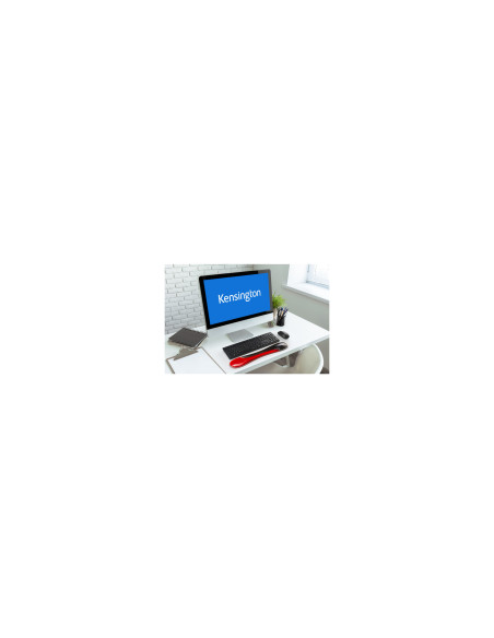 Kensington Reposamuñecas de gel Duo para teclado fino - Rojo