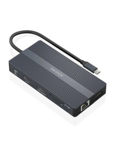 DOCKING USB-C AISENS 2XHDMI 4K/4XUSB/USB-C/RJ45/DPMICROSD/USB-C PD