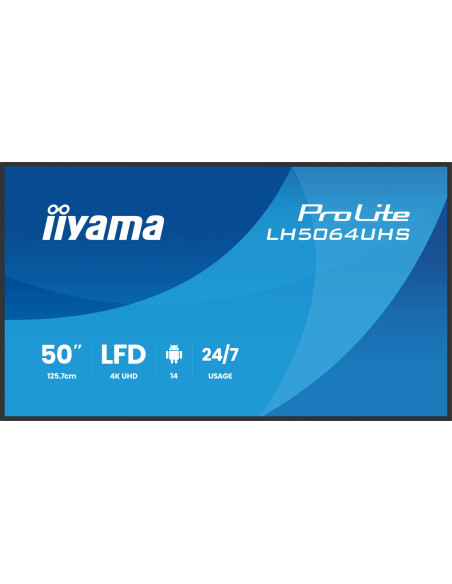 iiyama LH6564UHS-B1AG pantalla de señalización Pantalla plana para