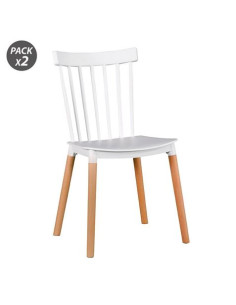 PACK 2 SILLAS DESIGN D800 BLANCAS MUVIP