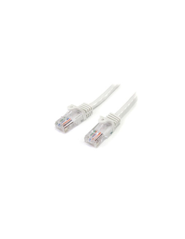 StarTech.com Cable de 3m Blanco de Red Fast Ethernet Cat5e RJ45 sin