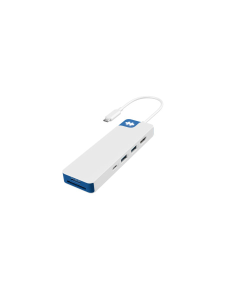 HYPER HD4102BUGL hub de interfaz USB 3.2 Gen 1 (3.1 Gen 1) Type-C 5000 Mbit/s Azul, Blanco