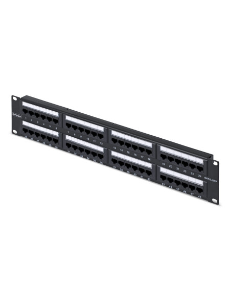 StarTech.com Panel de Parcheo 2U de 48 Puertos Cat6 RJ45 de Montaje