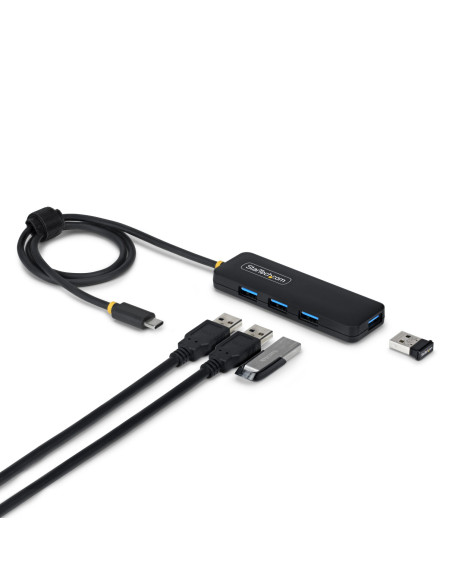 StarTech.com Hub USB-C de 4 Puertos A - 5 Gbps - Ladrón USB