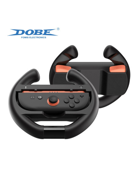 DOBE PACK DE 2 VOLANTES NEGRO PARA JOY-CON NINTENDO SWITCH 2 6972520258626