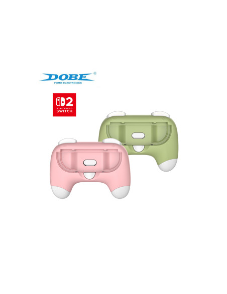 DOBE PACK CONTROLER GRIP CON AGARRE VERDE ROSA NINTENDO SWITCH 2 6972520258640