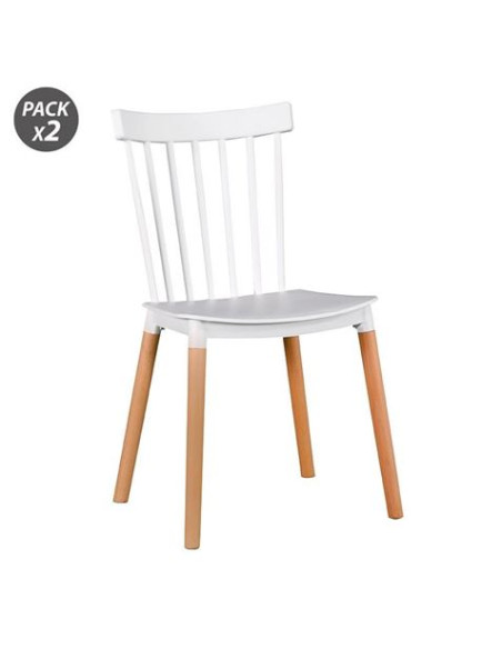 PACK 2 SILLAS DESIGN D800 BLANCAS MUVIP