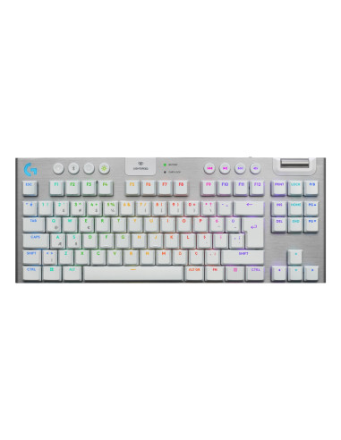 Logitech G G915 X Lightspeed teclado Juego USB + RF Wireless + Bluetooth QWERTY Internacional de EE.UU. Blanco