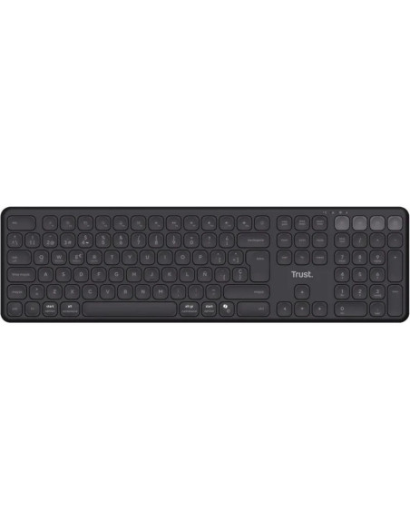 TECLADO TRUST VAIYA RECARGABLE WIRELESS BLUETOOTH BLACK