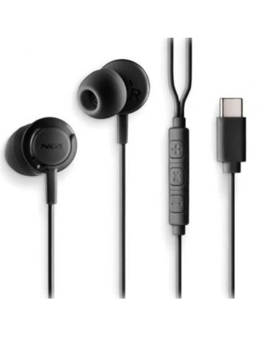 AURICULARES + MICROFONO NGS CROSS STEP IN EAR USB-C BLACK