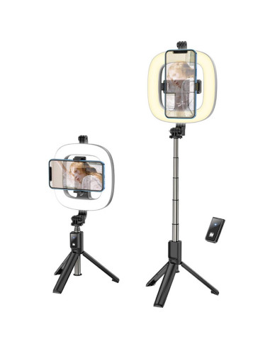Hoco LV03 Plus Soporte con Luz para móviles con mando BT
