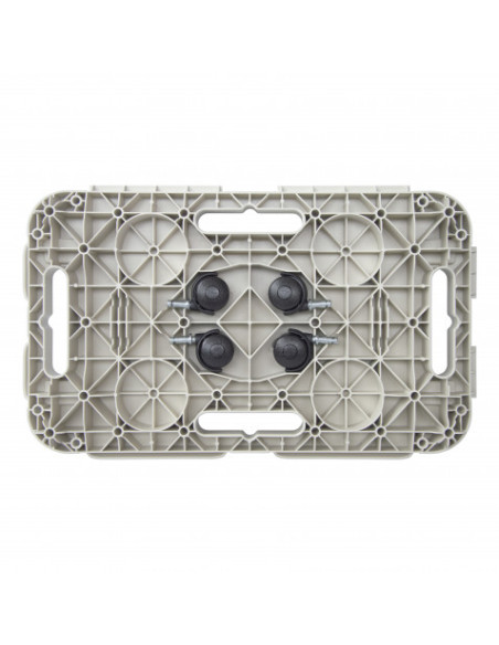 PLATAFORMA RECTANGULAR CON RUEDAS 480X290X38MM ARTPLAST