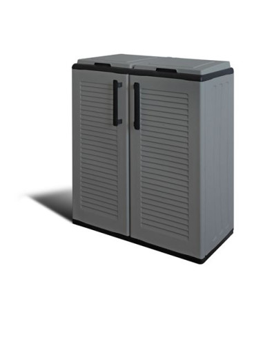 ARMARIO BAJO CON DOBLE TAPA PARA RECICLAJE 680X370X840MM ARTPLAST