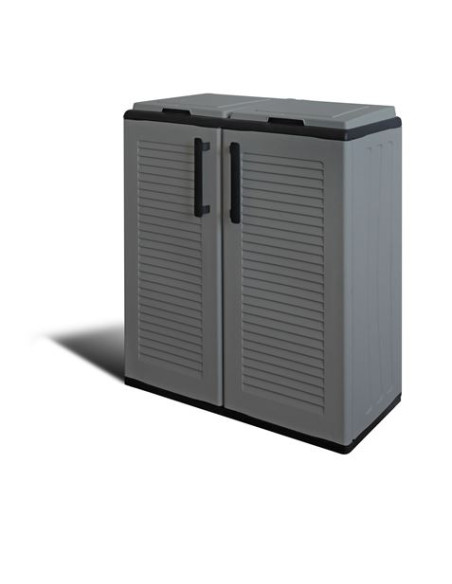 ARMARIO BAJO CON DOBLE TAPA PARA RECICLAJE 680X370X840MM ARTPLAST