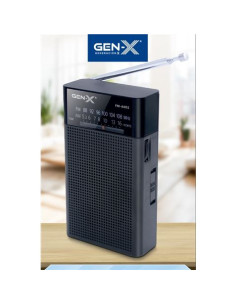 RADIO PORTATIL AM/FM ANALOGICA NEGRA FM-4405 GEN-X 2