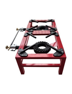 FOGÓN / HORNILLO DE GAS REFORZADO ALTA POTENCIA 2 FUEGOS 80X40CM MUVIP 2