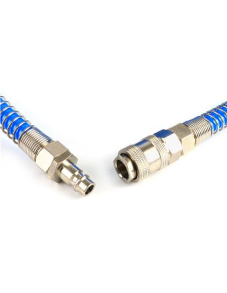 MANGUERA ESPIRAL AZUL 5 METROS AIRE COMPRIMIDO MADER