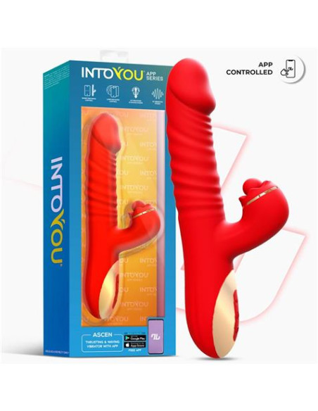 VIBRADOR DOBLE MOTOR CON ESTIMULADOR CLITORIS ASCEN INTOYOU