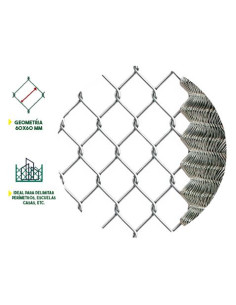 MALLA DE VALLADO GALVANIZADA 60X60X2.5MM 2X25 METROS SUNGARDEN 2